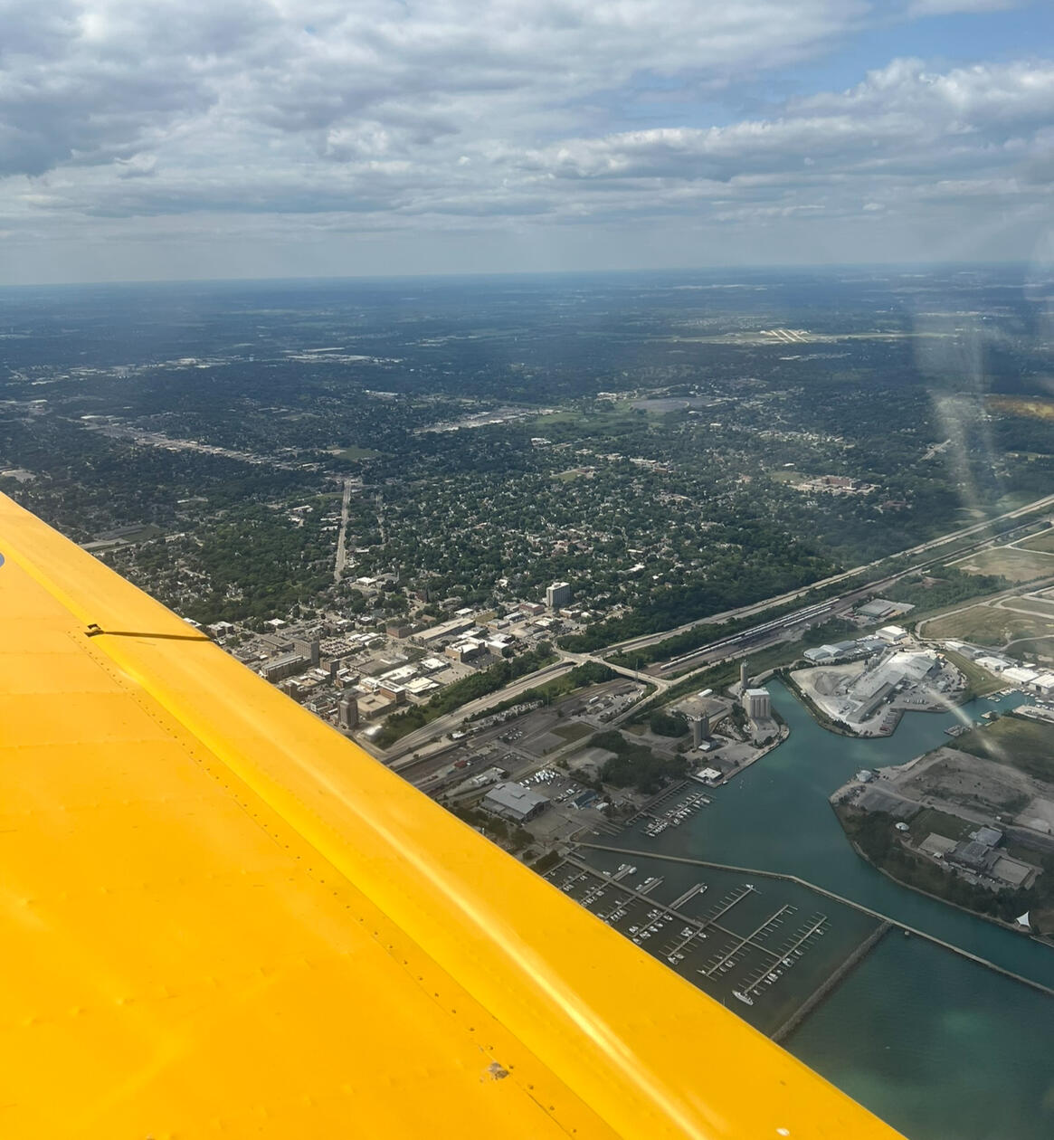 Over Waukegan Harbor, Illinois