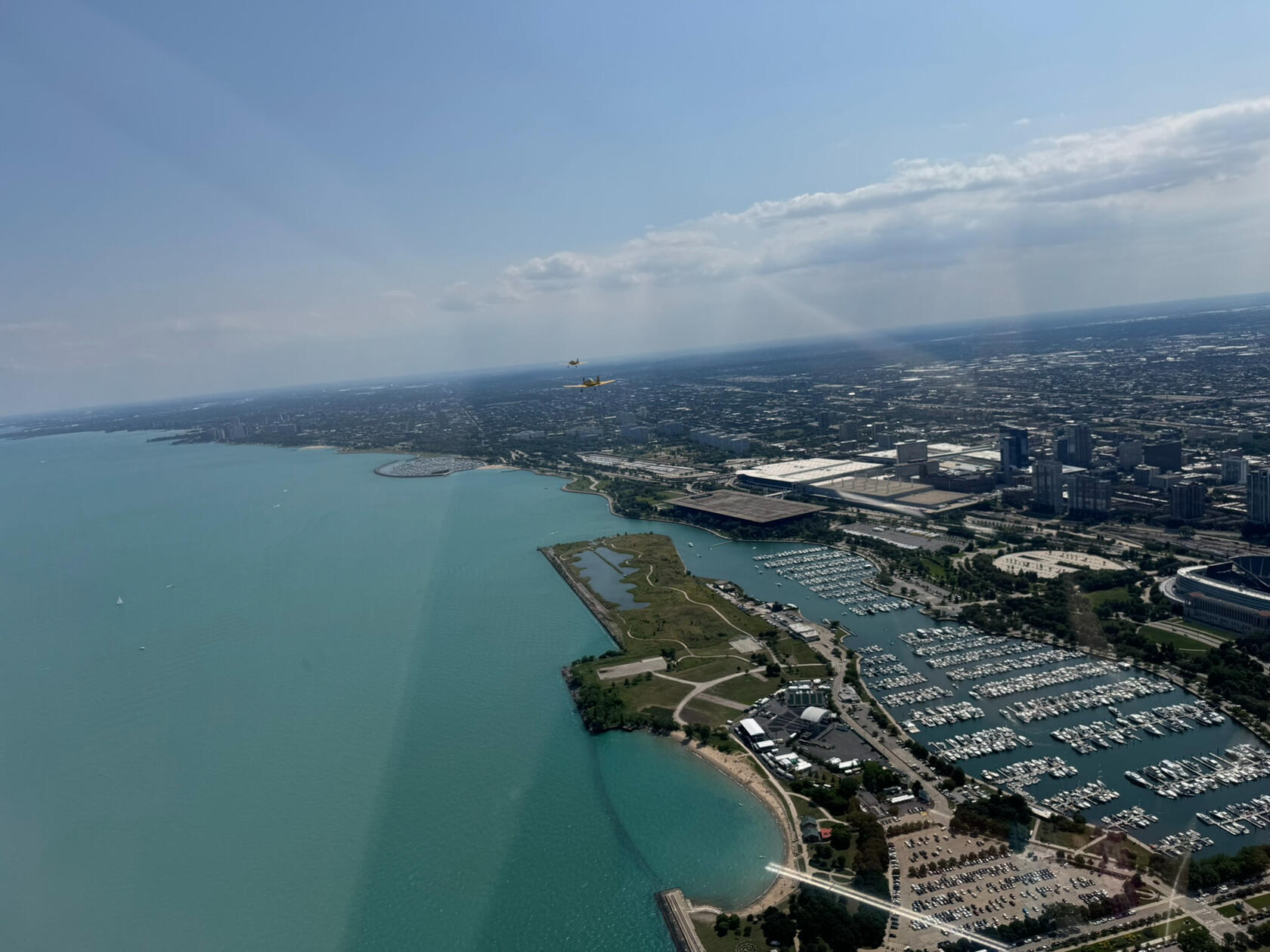 The Chipmunks over Northerly Island Park (formerly Meigs Field Airport) Chicago, Illinois